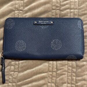 Kate Spade Midnight Blue Zip Wallet